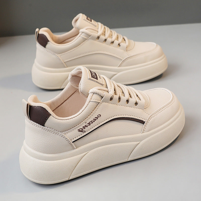 New Model of Women'S White Sneakers for Summer 2024, Featuring Breathable Mesh And a Thin Design, Perfect for Casual Sports with a Versatile Thick Sole., Women Shoes