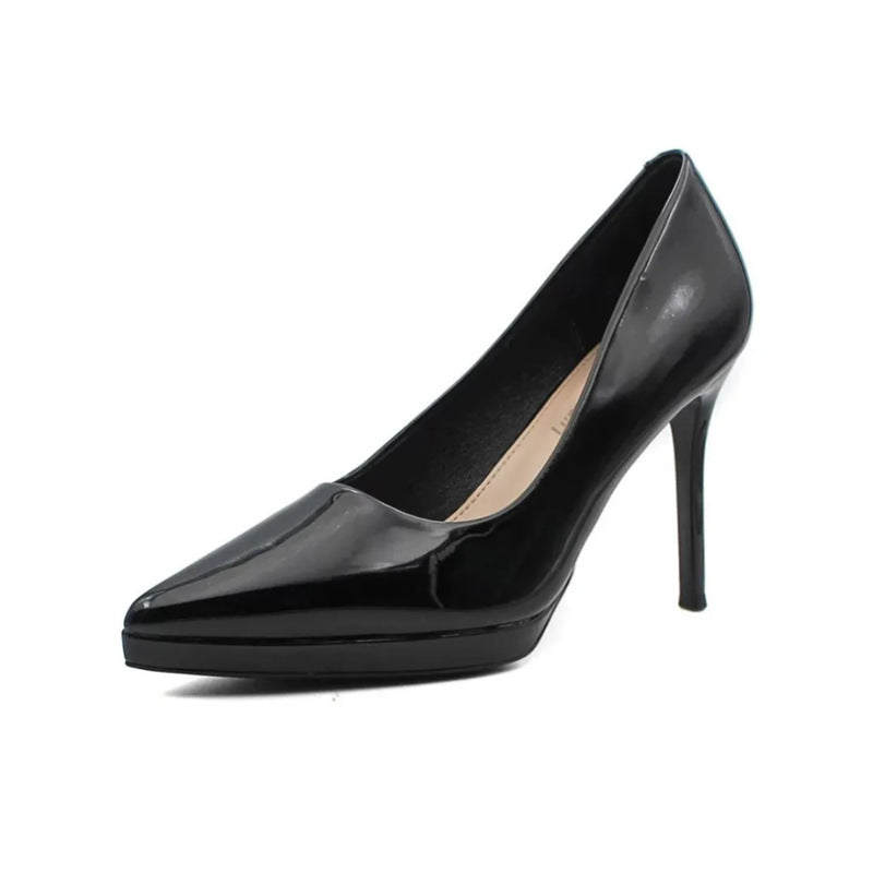 2026 Women's High Heels Spring and Autumn New Style Black Thin Heel Pointed Toe Shallow Professional Shoes Large Size Formal Shoes, Women Shoes