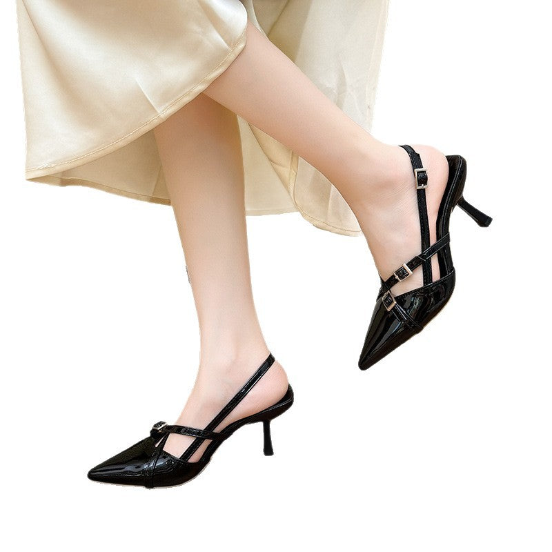 Women's French Style Pointed Toe Heels 2025 Summer Elegant Closed Toe Sandals Thin High Heels Dressy Shoes Items, Women Shoes