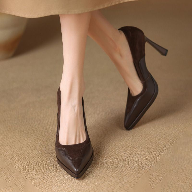 Women'S Fashion Shoes Featuring Ultra-High Black Heels, a Platform, Thin Heels, And a Pointed Toe Design for Spring And Autumn 2026., Women Shoes