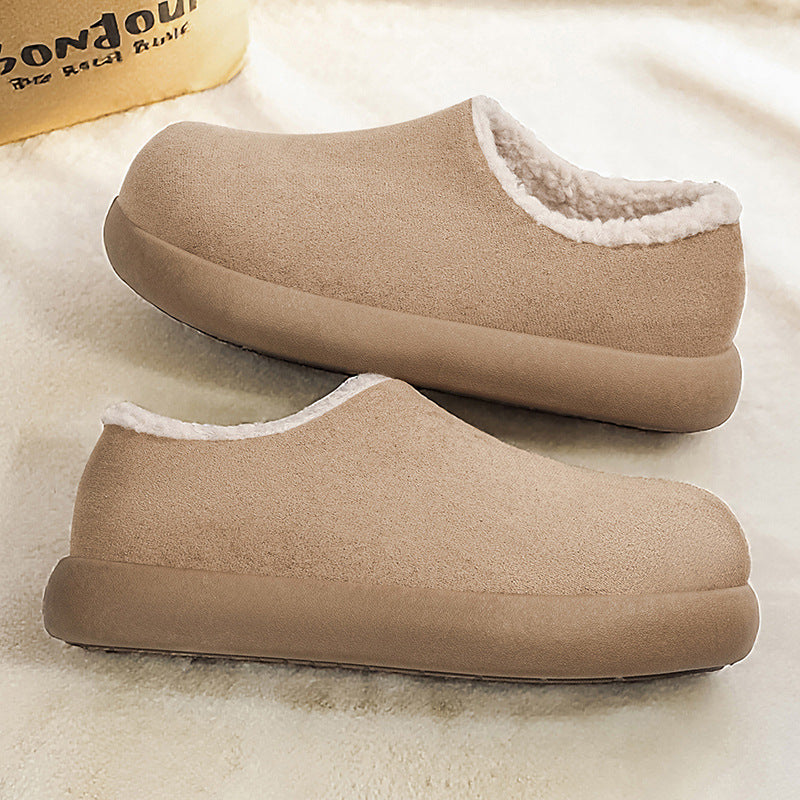 2025 Fall\u002FWinter New Casual Men's Shoes| Versatile for Everyday Use, Suitable for Young People to Keep Warm at Home, with a Fabric Upper, Rubber Sole, Fabric Lining, Lace-up Closure, Round Toe, Low-top Design, EVA Insole, Solid Color, Snug Fit