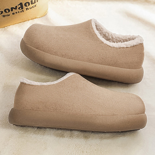 2025 Fall\u002FWinter New Casual Men's Shoes| Versatile for Everyday Use, Suitable for Young People to Keep Warm at Home, with a Fabric Upper, Rubber Sole, Fabric Lining, Lace-up Closure, Round Toe, Low-top Design, EVA Insole, Solid Color, Snug Fit