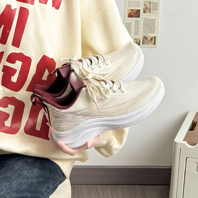 New Women Sneakers Color-blocked Fashion Versatile Comfortable Casual Shoes, High Aesthetic Korean Style Womens Shoes S, Women Shoes