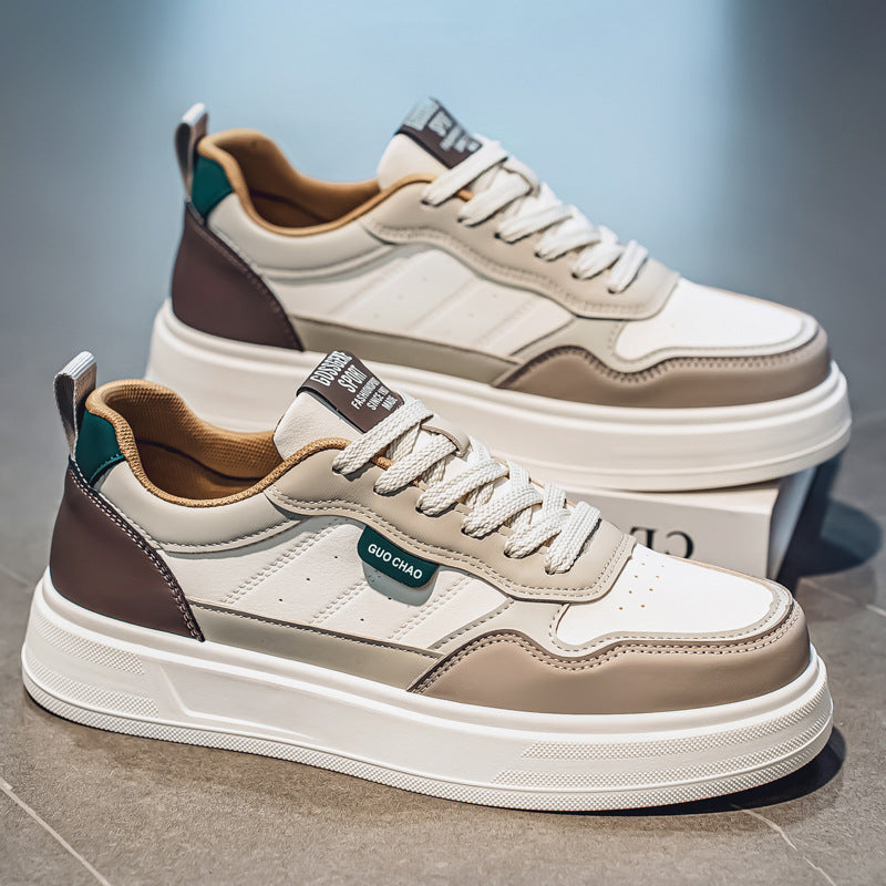 2026 Spring New Mens Casual Versatile Platform White Skate Sneakers Trendy