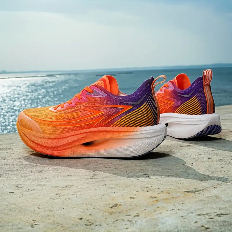 Women'S Lightweight Stable Running Shoes - All-Season Cushioned Sneakers with Arch Support & Grippy Tread, Breathable EVA Upper & PVC Sole, Neon Orange\u002FPink\u002FBlack\u002FWhite\u002FGrey - Low-Top Sneakers for Gym, Marathon, Jogging, Jump Rope